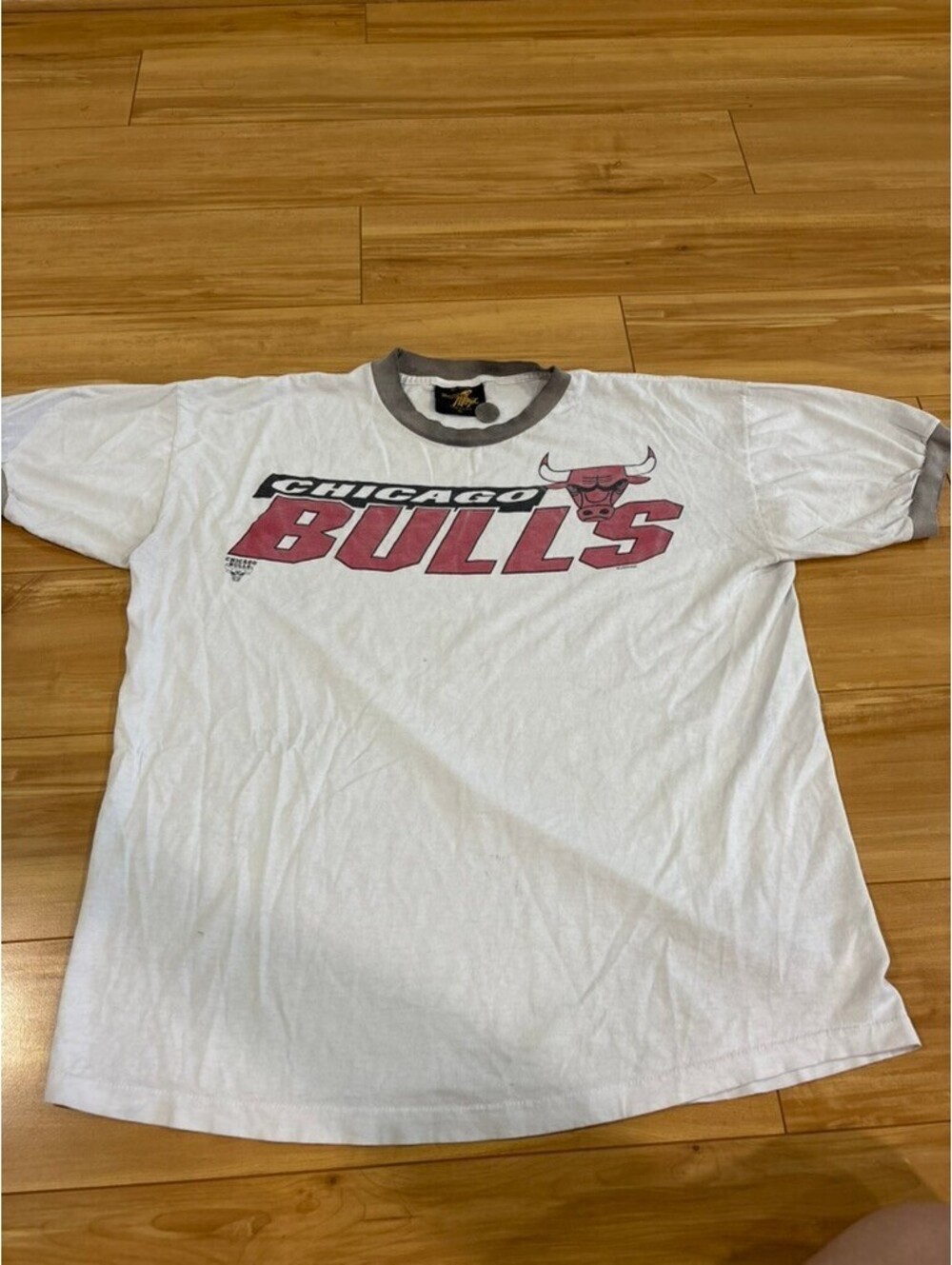 Vintage 90s Chicago Bulls Ringer T-Shirt - Made in USA Size XL